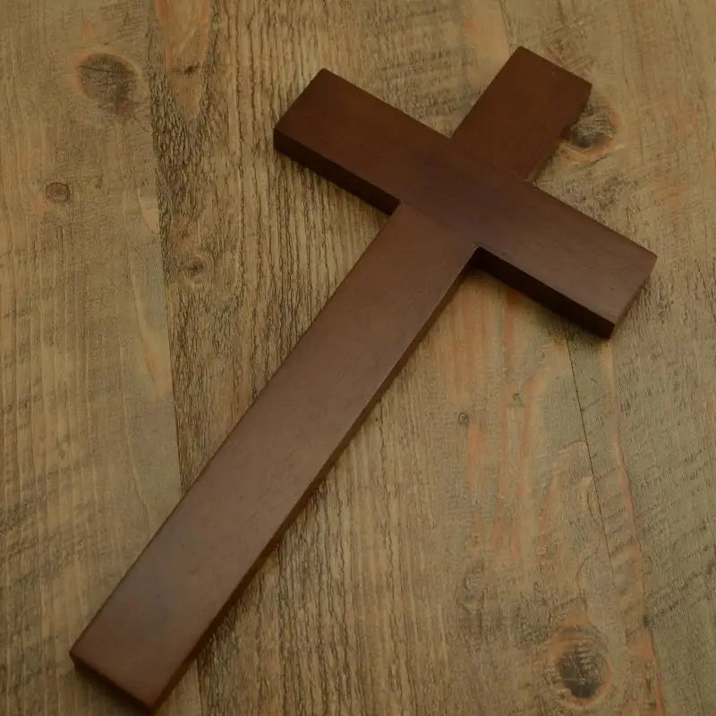 Cruz de Pared de Madera Natural